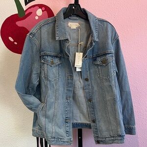 *NEW* HATCH The Classic Maternity Denim Jean Jacket Light Wash Size Large